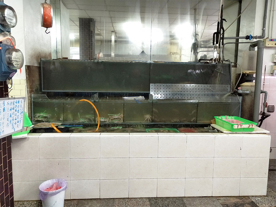 大型現流生猛海鮮池